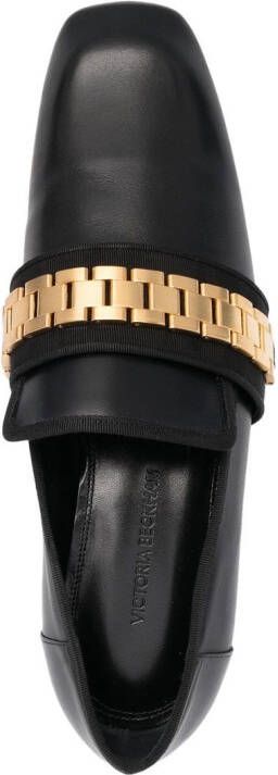 Victoria Beckham chain-link detail loafers Black