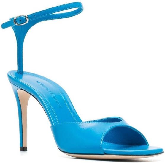 Victoria Beckham Destiny 90mm leather sandals Blue