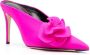 Victoria Beckham floral-applique detail 100mm mules Pink - Thumbnail 2