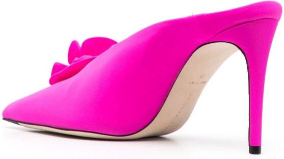 Victoria Beckham floral-applique detail 100mm mules Pink