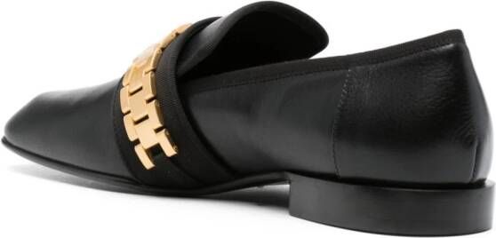 Victoria Beckham Mila chain-link leather loafers Black