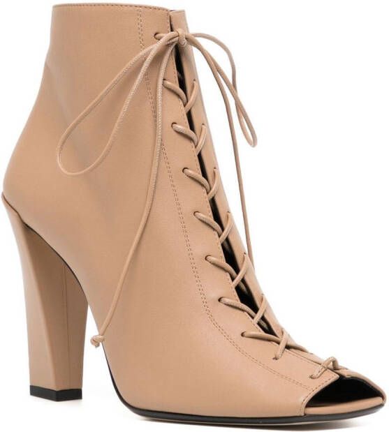 Victoria Beckham Reese lace-up boots Brown