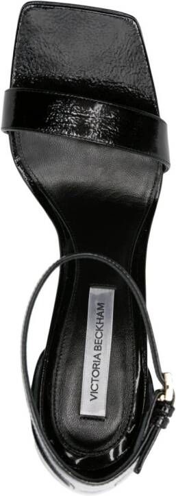 Victoria Beckham square-toe 130mm platform sandals Black