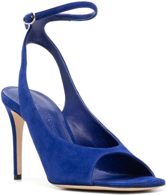 Victoria Beckham suede 110mm sandals Blue