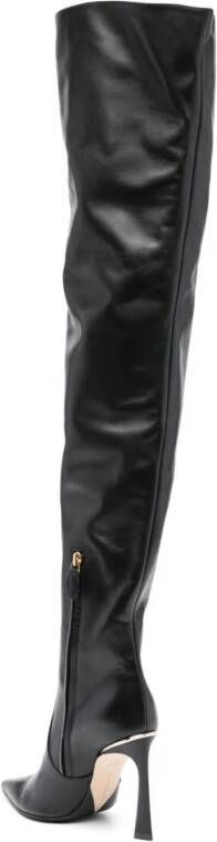Victoria Beckham thigh-high pointed-toe boots Black