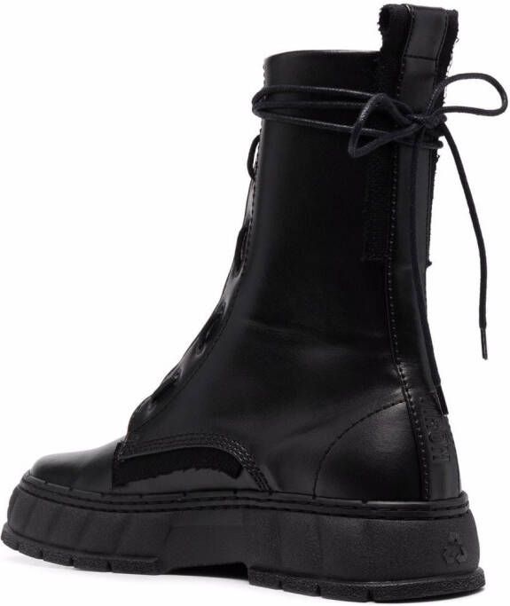 Virón vegan leather combat boots Black