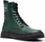 Virón logo-print ankle boots Green - Thumbnail 2