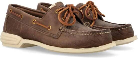 visvim Americana leather lace-up shoes Brown