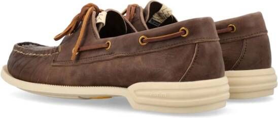 visvim Americana leather lace-up shoes Brown