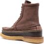 Visvim Cheekag-Folk lace-up leather boots Brown - Thumbnail 3