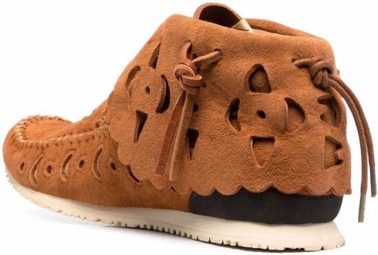 visvim cut-out moccasin ankle boots Brown