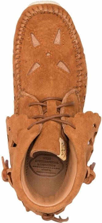 visvim cut-out moccasin ankle boots Brown