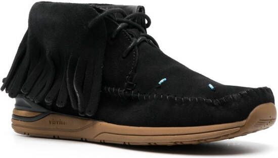 visvim FBT fringe-trim ankle boots Black