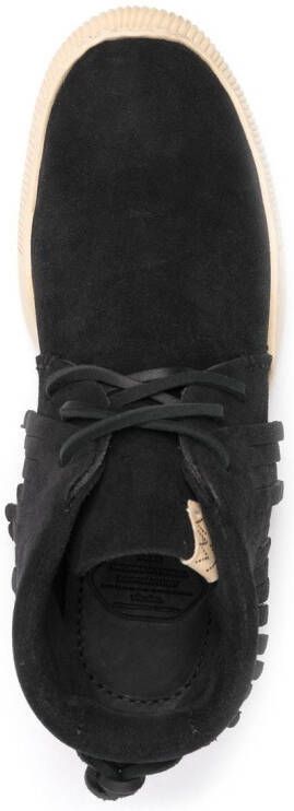 visvim fringed suede desert boots Black