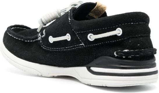 visvim Hockney Folk suede boat shoes Black
