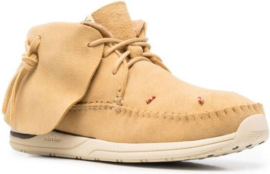 visvim knot-detail lace-up boots Neutrals