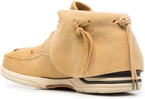visvim knot-detail lace-up boots Neutrals