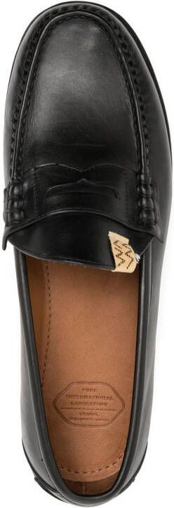 visvim Oxford leather loafers Black