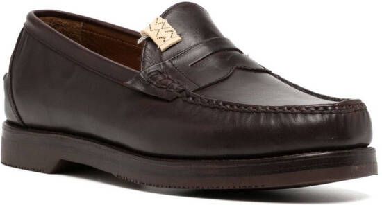 visvim Oxford leather loafers Brown