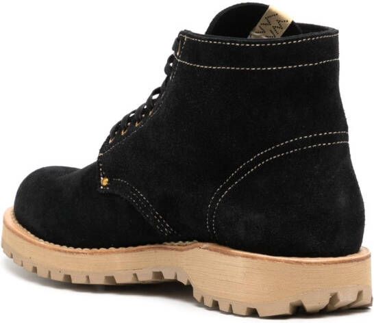 visvim suede lace-up ankle boots Black
