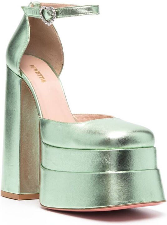 Vivetta 153mm leather pumps Green