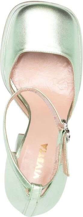 Vivetta 153mm leather pumps Green