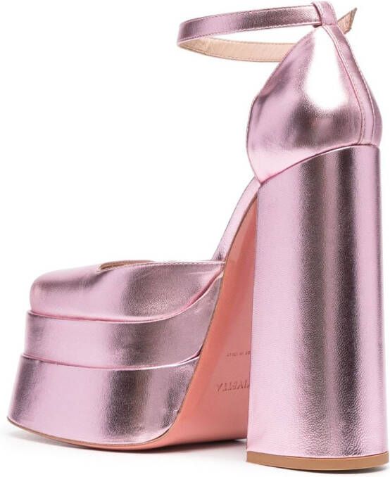 Vivetta metallic-finish pumps Pink