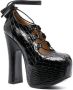 Vivienne Westwood 150mm crocodile-embossed platform pumps Black - Thumbnail 2