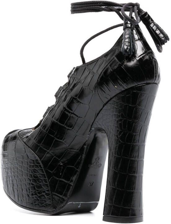 Vivienne Westwood 150mm crocodile-embossed platform pumps Black