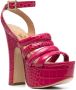 Vivienne Westwood 150mm crocodile platform sandals Pink - Thumbnail 2