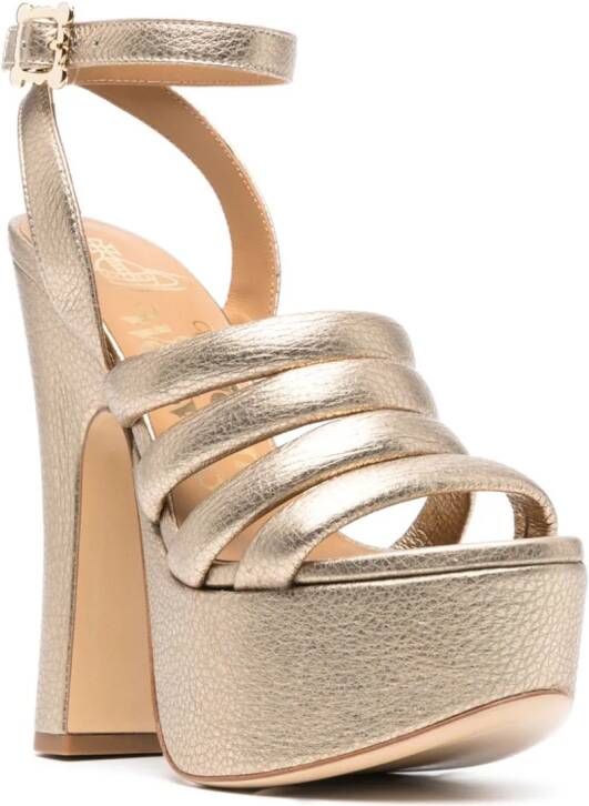 Vivienne Westwood Britney 160mm leather platform sandals Gold