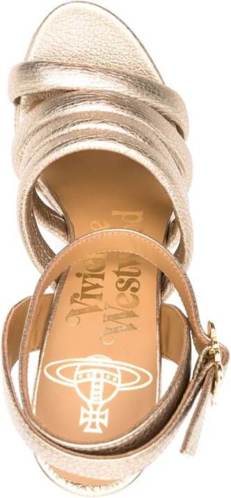 Vivienne Westwood Britney 160mm leather platform sandals Gold