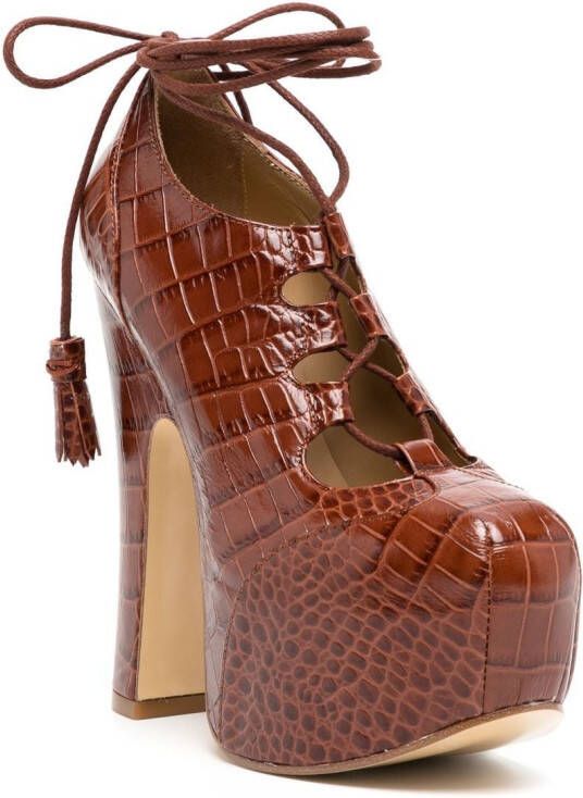 Vivienne Westwood Elevated Ghillie Platform 145mm pumps Brown