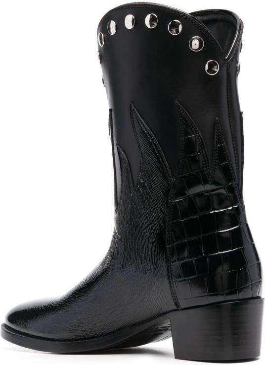 Vivienne Westwood Cuban Flame 50mm boots Black