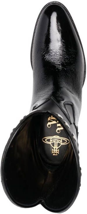 Vivienne Westwood Cuban Flame 50mm boots Black