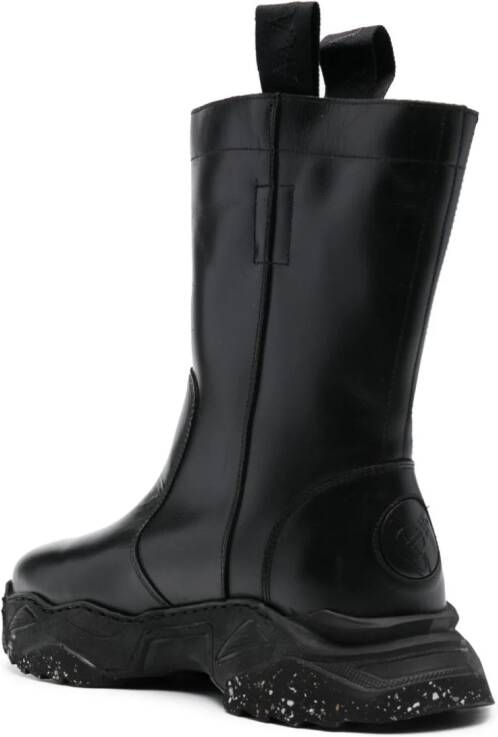 Vivienne Westwood logo-embossed chunky leather boots Black