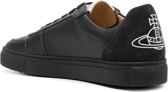 Vivienne Westwood logo-print calf leather sneakers Black