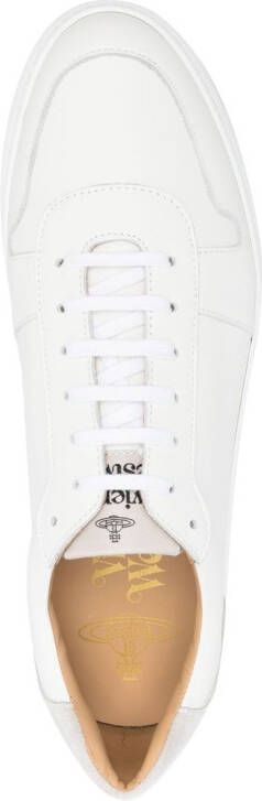 Vivienne Westwood logo-print calf leather sneakers White