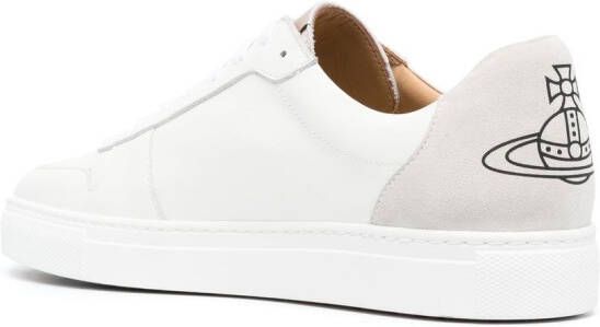 Vivienne Westwood logo-print calf leather sneakers White