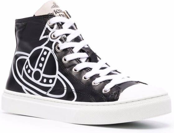 Vivienne Westwood logo-print high-top sneakers Black