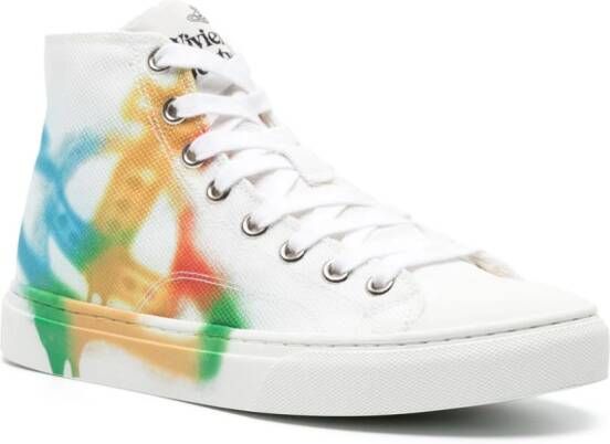 Vivienne Westwood Orb logo-print canvas sneakers White