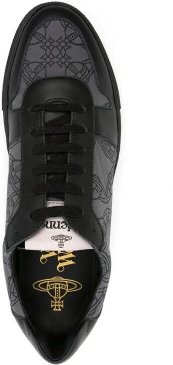 Vivienne Westwood Orborama-jacquard panelled sneakers Black