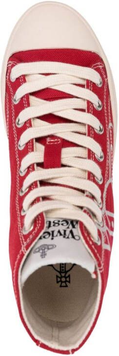 Vivienne Westwood Plimsoll canvas high-top sneakers Red