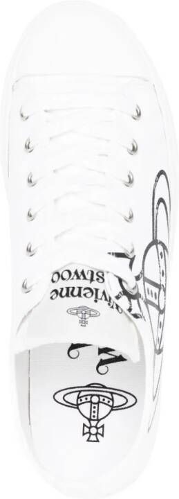 Vivienne Westwood Plimsoll Orb-print canvas sneakers White