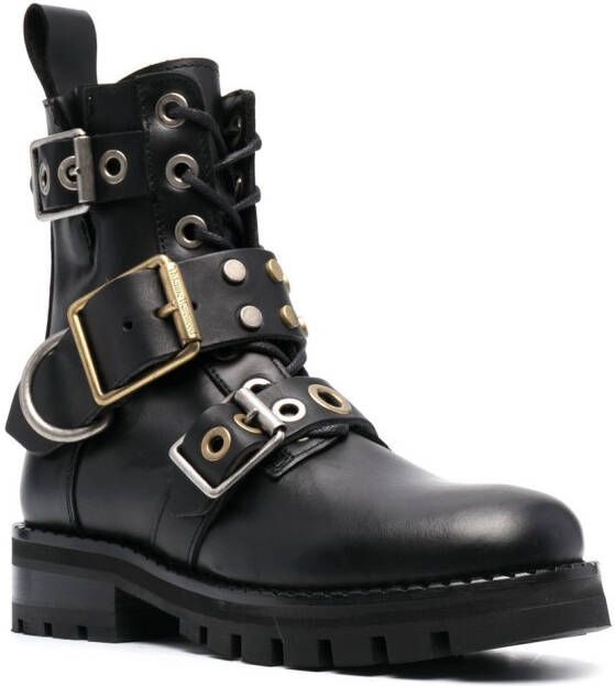Vivienne Westwood stud-embellished combat boots Black