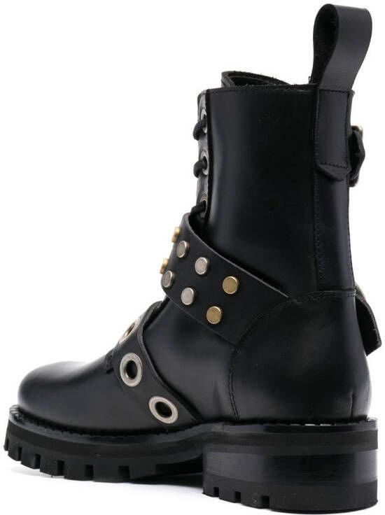Vivienne Westwood stud-embellished combat boots Black