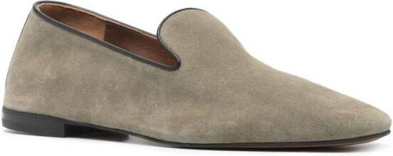 Wales Bonner suede flat slippers Green