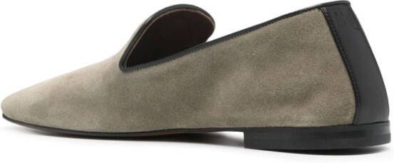 Wales Bonner suede flat slippers Green