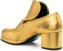Walter Van Beirendonck Love 65mm mid-block-heel loafers Gold - Thumbnail 3