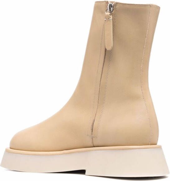 Wandler chunky sole leather boots Neutrals